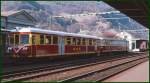 Trieb- und Steuerwagen der Montafonerbahn zu Besuch in Bad Ragaz in der Schweiz.