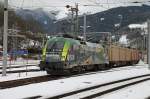 470 504 (140-Jahre Gysev) fhrt am 27.02.2013 mit einem Gterzug durch Bruck/Mur.