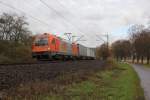 RTS 1216 902 mit Containerzug in Fahrtrichtung Süden.