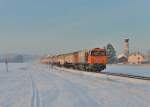 272 205 mit einem Gaskesselzug am 02.01.2015 bei Heiligenstatt.