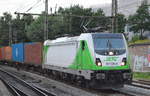 SETG - Salzburger Eisenbahn TransportLogistik GmbH mit Rpool Vectron  187 009-6  [NVR-Nummer: 91 80 6187 009-6 D-Rpool] und Containerzug am 18.06.19 Richtung Hamburger Hafen im Bahnhof Hamburg