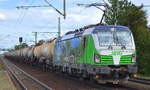 SETG - Salzburger Eisenbahn TransportLogistik GmbH, Salzburg [A]  mit der ELL Vectron  193 839  [NVR-Nummer: 91 80 6193 839-8 D-ELOC] und Kesswelwagenzug (Kreideschlamm) aus der Slowakei über