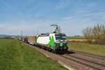 SETG Siemens Vectron 193 812-5 mit Holzwagen in Nieder Mörlen am 24.04.21