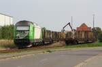 SETG / ER20-04 / 223 143-9 D-SG mit Holzzug in der Ladestrasse Torgelow / 27.09.2021