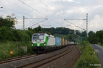 Wiesaucontainerzug mit 193 821 auf dem Weg von Hof nach Hamburg.