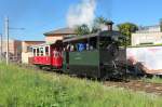 Dampf-Straenbahn der SLB.Sie fuhr anllich 125 Jahre SLB.