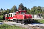 Zur 125 Jahr feier der Salzburger Lokalbahn, betrieb man Pendelfahrten zw Salzburg Hauptbahnhof Lokalbahn, Salzburg Itzling und Bergheim, hier einer der fahrten mit dem E 63 und E 62 bespannt in der