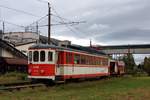 BD4ET 23 105 abg. mit einem Schotterwagen im Bf Engelhof am 12.10.2011