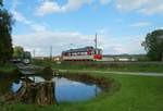 Am 2.10.2018 war ET 20 111 der Stern & Hafferl Verkehrsgesellschaft als R8225 auf dem Weg von Lambach nach Vorchdorf Eggenberg.