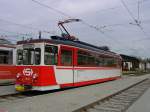 Salzkammergut 2009 - In Vorchdorf muss umgestiegen werden wenn man weiter nach Lambach fahren mchte, denn fortan fhrt man auf Normalspur.