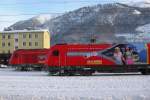 A-STH 92 81 2016 910-9 und 92 81 2016 913-3 warten im Bahnhof Ebensee auf ihre nchsten Einstze - 2012-12-13 Bhf Ebensee