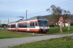 22 156 der Linzer Lokalbahn auf dem Weg von Peuerbach nach Linz Hbf.