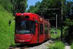 Tw.320 auf der Steilstrecke zwischen Engelhof und Gmunden Seebahnhof.