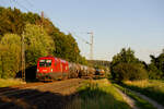 1116 061 ÖBB mit einem gemischten Güterzug bei Postbauer-Heng Richtung Nürnberg, 09.07.2020