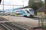 Stadler Dosto  KISS  BR 4010 001-3 fr die sterreichische WESTbahn GmbH bei Testfahrten zwischen Sargans und Landquart.Das Bild zeigt die   Ausfahrt in Landquart.09.08.11    