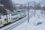 Westbahn bei Neumarkt am Wallersee Richtung Wien (30.01.2014)