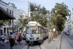 Wiener Lokalbahn Gelenktriebwagen 4-119 I, Innere Stadt, Kärntner Ring / Kärntner Straße / Oper am 5. August 2010. - Scan eines Farbnegativs. Film: Kodak FB 200-7. Kamera: Leica C2.