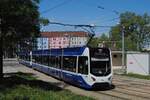 Tw.501 + 518 bei der Einfahrt in die Schleife  Quartier Belvedere . (13.04.2024)