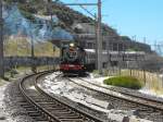 Dampfzug der Atlantic Rail. Lokomotive  City of Cape Town , Class 24, No 3655. Gebaut 1948 von North British Locomotive Works, Glasgow, Scotland. In der Clovelly-Kurve, kurz vor Fish Hoek, 12.12.2010
