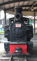 #345 Dampflokomotive ErShuei / Taiwan 2348'52.03  N, 12036'58.89  E Hersteller-Land: Atelier de Tubize Metalugieque/ Belgien Model: C Antriebskonfiguration: 0-6-0 Spurweite: 762 mm Lf.