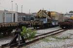 บปก.34 (บปก.=B.L.C./Bogie Locomotive Crane) am 30.Mai 2026 abgestellt im Phahonyothin cargo yard.