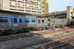 Nach der Ankunft als EXP 76 von Nong Khai am 22.Juni 2019 in der Hua Lamphong Station sollte die 5-teilige Triebwagengarnitur ins Depot fahren.