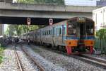 ORD 281 (Hua Lamphong - Kabin Buri) mit dem NKF 1247 als letztes Fahrzeug f�hrt am 31.Mai 2026 aus der Khlong Tan Station.