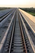 Streckenabschnitt der am 05.Dezember 2025 in Betrieb genommene Umfahrung Lop Buri zwischen der Lop Buri 2 Station und der Ban Klap Junction am 27.Februar 2026.