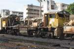 Die verunglückte 3123 (Krupp, Bj.1969, Fab.Nr. 5012) wird wahrscheinlich nicht mehr instandgesetzt. Depot Hat Yai am 28.Oktober 2010.