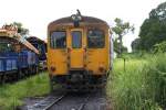 พซข.34 (พซข. = BTD/Bogie Trailer Diesel Railcar With Driving Cab, Hitachi/Nippon Sharyo, Bauj. 1971) am 13.Juni 2011 im Depot Nakhon Ratchasima.

