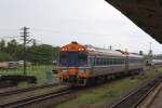 APD.20 2514 als erstes Fahrzeug des SP EXP DRC 43 (Bangkok - Surat Thani) fährt am 18.Mai 2013 aus der Chumphon Station.