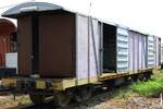 Am 24.März 2024 befand sich im Depot Thon Buri dieser, im Umbau befindliche บ.ต.ญ.25??? (บ.ต.ญ.=B.C.G./Bogie Covered Goods Wagon).