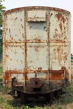 บ.ต.ญ.23 (บ.ต.ญ.=B.C.G./Bogie Covered Goods Wagon, Baujahr 1943) am 22.März 2025 in der Den Chai Station.