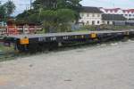 บ.ท.ต. 50094 (บทต = B.C.F./Bogie Container Flat Wagon) am 25.Oktober 2010 im Bf. Thung Song Junction.