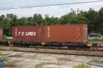 บ.ท.ต. 50207 (บทต = B.C.F./Bogie Container Flat Wagon) am 17.Mai 2013 im Bf. Ban Thung Pho Junction.