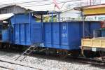Mit blauem Bauzuganstrich versehen stand der ข.ส.15011 (ข.ส. =H.S./High Sided Wagon, Bauj. 1966, Nippon Sharyo/Japan) am 30.Mai 2013 im Bf. Hua Mak.