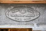 Fabriksschild des พ.ห.15069 (พ.ห.=B.V./Brake Van, Taipeh Railway Workshop / Taiwan, Bauj.