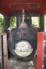 Führerstand der TPI-Ko Kha No.4 (B1't-n2, 750mm, Eigenbau), aufgestellt auf dem Gelände der Rajamangala Lanna University of Technology in Chiang Mai.