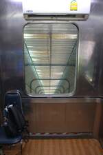 Fahrgastkabine des Tang Kuan Hill Lift, eine vollständig eingehauste Standseilbahn, in Songkhla am 16.Mai 2025.