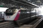 MRT PM10 (Hersteller: Bombardier Transportation + CRRC Nanjing Puzhen, Type Innovia Monorail 300) am 31.Mai 2026 als Reserve in der Lake Muang Thon Thani Station (MT02).