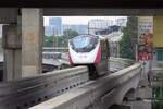 MRT PM0429 (Hersteller: Bombardier Transportation + CRRC Nanjing Puzhen, Type Innovia Monorail 300) hat am 31.Mai 2026 soeben die Lak Si Station (PK14) in Richtung National Telecom Station (PK13)