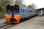 NKF 1247 und NKF 1263 auf Probefahrt nach erfolgter Ausbesserung am 26.März 2024 in der Chiang Rak Station.
