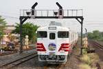 Sp.COM 1182 (Ayutthaya - Don Muang) mit dem APD. 701 (ex JR East KIHA 40-521) als erstes Fahrzeug fährt am 20.April 2026 in die Chiang Rak Station ein.