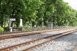 Bahnsteig für die in Richtung Norden fahrenden Züge der Ramathibodi Hospital Station. - Bild vom 28.Februar 2026.