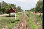 Nong Krachap Station, Blickrichtung Chachoengsao, am 14.Mai 2017.