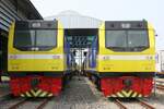 CSR 5118 + 5111 (beide: Co'Co', de, CSR Qishuyan, Bj.2014) am 19.April 2026 im Locomotive Repair Shop Si Racha.