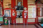 Fahrkartenschalter der alten Prachuap Khiri Khan Station am 09.Dezember 2023.