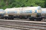 บ.ซ.ล.444382 (บ.ซ.ล. =B.C.P./Bogie Cement Pressure Discharge Wagon) am 23.August 2010 in der Hin Lap Station.