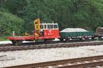 SZDC 99 54 9628 525-6 (MUV 69-719) und 49 54 9400 123-5 (PVK 435) am 29.Juli 2018 im Bahnhof Dacice.