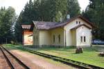 Ehemalige Aufnahmsgebäude des JHMD-Bahnhof Strizovice am 05.August 2018.